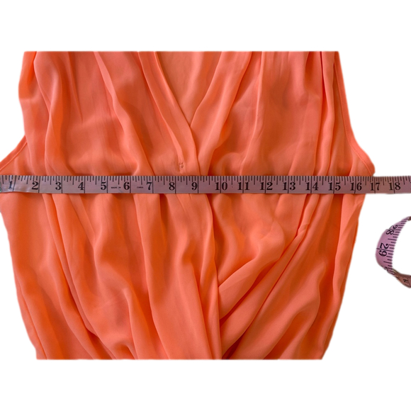 poetry Women’s sleeveless orange  Bodysuit  crossover Blouse Size s - Picture 3 of 7